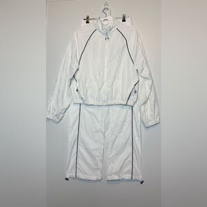 BANDIER women's contrast run pants & Jacket (Set) in white